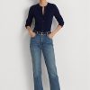 Blue Women’s Ralph Lauren High-rise Straight Ankle Jeans