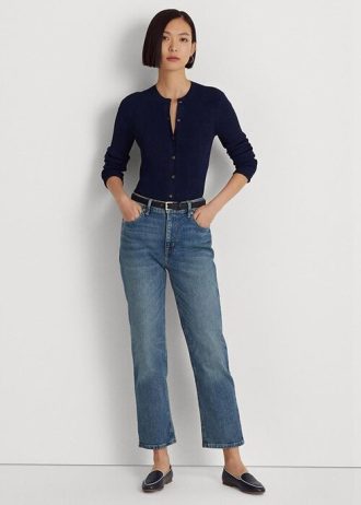 Blue Women’s Ralph Lauren High-rise Straight Ankle Jeans