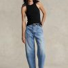 Blue Women’s Ralph Lauren High-rise Tapered Fit Jeans Blue Women’s Ralph Lauren High-rise Tapered Fit Jeans