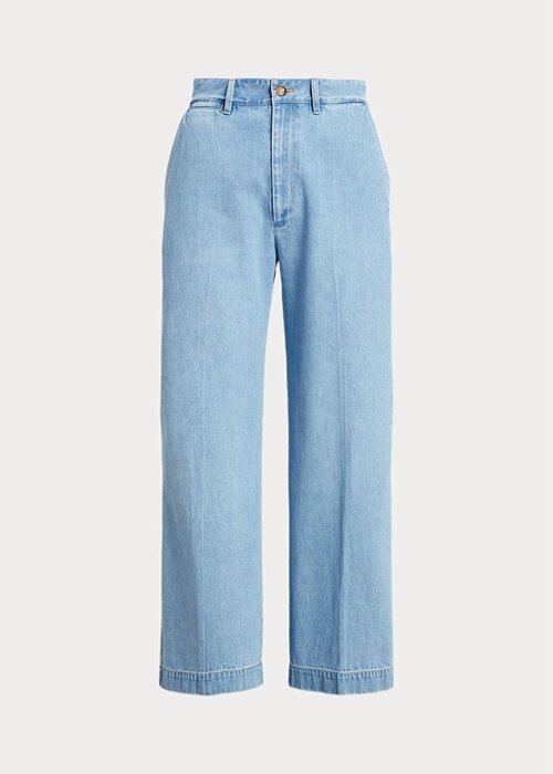 Blue Women’s Ralph Lauren High-rise Wide-leg Cropped Jeans Blue Women’s Ralph Lauren High-rise Wide-leg Cropped Jeans