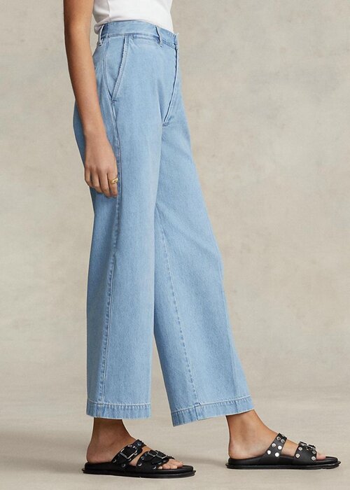 Blue Women’s Ralph Lauren High-rise Wide-leg Cropped Jeans Blue Women’s Ralph Lauren High-rise Wide-leg Cropped Jeans