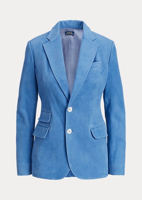 Blue Women’s Ralph Lauren Lambskin Suede Blazers Blue Women’s Ralph Lauren Lambskin Suede Blazers