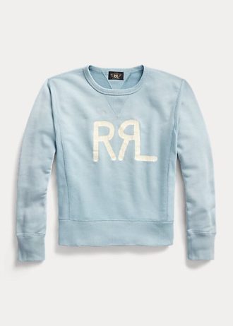 Blue Women’s Ralph Lauren Logo French Terry Crewneck Sweatshirts