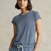 Blue Women’s Ralph Lauren Organic Cotton Crewneck T Shirts Blue Women’s Ralph Lauren Organic Cotton Crewneck T Shirts