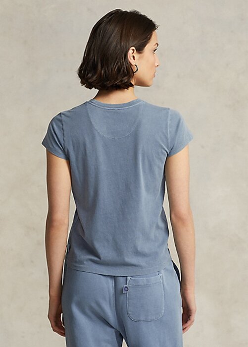 Blue Women’s Ralph Lauren Organic Cotton Crewneck T Shirts Blue Women’s Ralph Lauren Organic Cotton Crewneck T Shirts