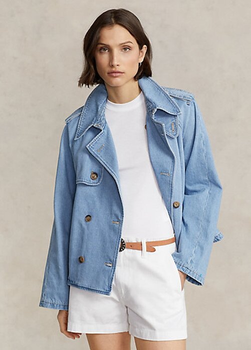 Blue Women’s Ralph Lauren Oversize Boxy Fit Denim Coats Blue Women’s Ralph Lauren Oversize Boxy Fit Denim Coats
