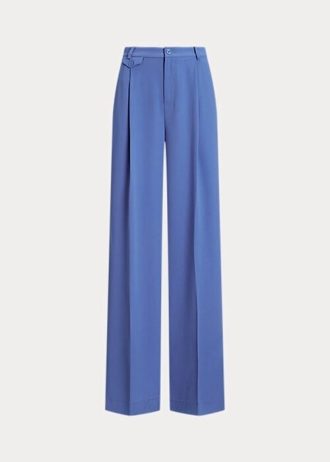 Blue Women’s Ralph Lauren Pleated Georgette   Pants