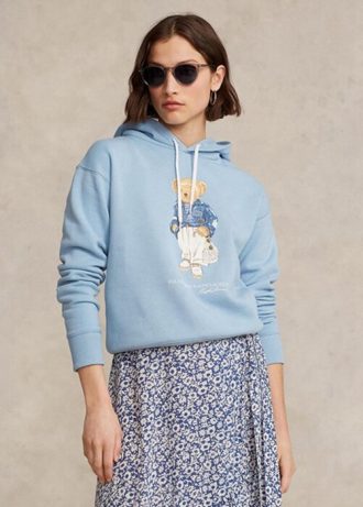 Blue Women’s Ralph Lauren Polo Bear Fleece  Hoodie