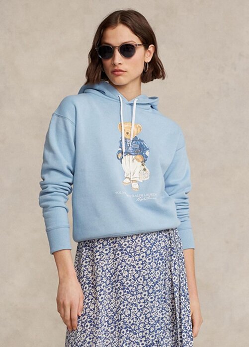 Blue Women’s Ralph Lauren Polo Bear Fleece Hoodie Blue Women’s Ralph Lauren Polo Bear Fleece Hoodie