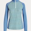 Blue Women’s Ralph Lauren Print Jersey Quarter-Zip Sweatshirts Blue Women’s Ralph Lauren Print Jersey Quarter-Zip Sweatshirts