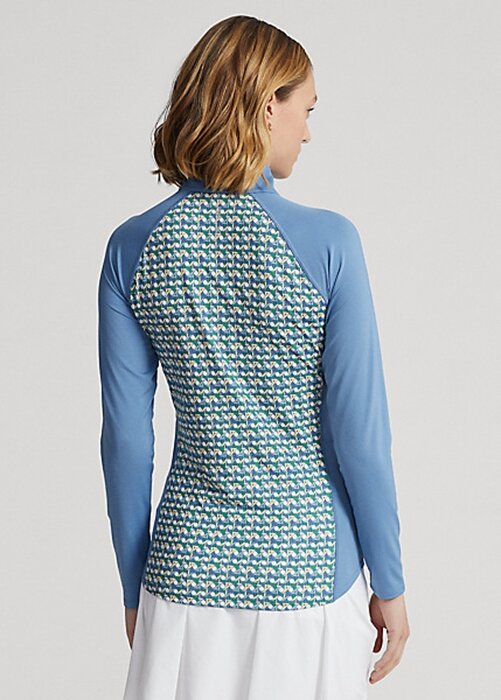 Blue Women’s Ralph Lauren Print Jersey Quarter-Zip Sweatshirts Blue Women’s Ralph Lauren Print Jersey Quarter-Zip Sweatshirts