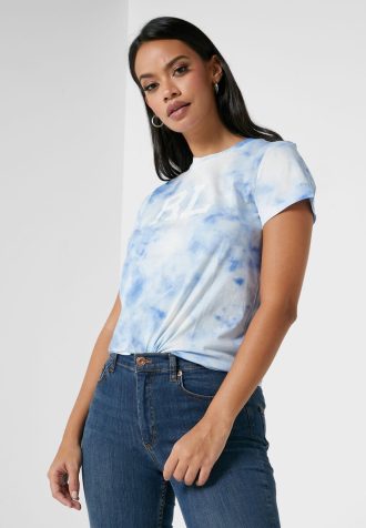Blue Women’s Ralph Lauren Printed Logo T Shirts