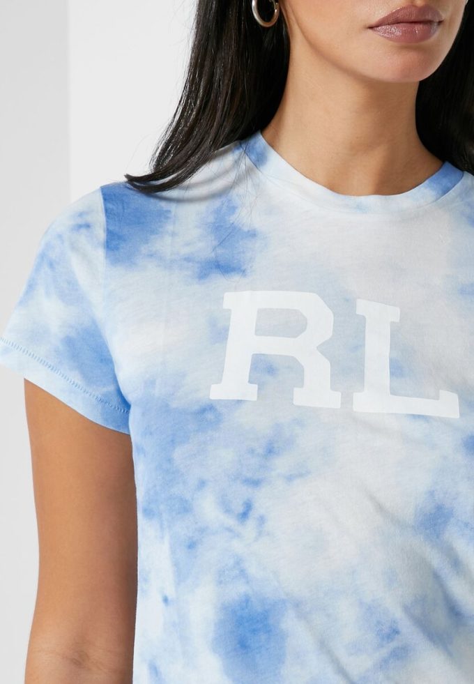 Blue Women’s Ralph Lauren Printed Logo T Shirts