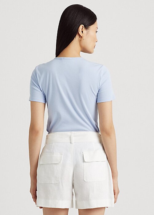 Blue Women’s Ralph Lauren Stretch Cotton T Shirts Blue Women’s Ralph Lauren Stretch Cotton T Shirts