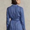 Blue Women’s Ralph Lauren Striped Belted Linen-cotton Blazers Blue Women’s Ralph Lauren Striped Belted Linen-cotton Blazers