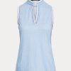 Blue Women’s Ralph Lauren Tailored Fit Sleeveless Piqué Shirts Blue Women’s Ralph Lauren Tailored Fit Sleeveless Piqué Shirts
