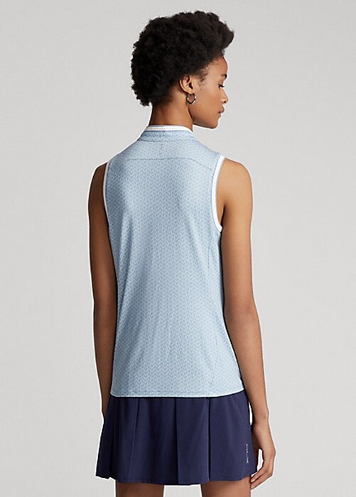 Blue Women’s Ralph Lauren Tailored Fit Sleeveless Piqué Shirts Blue Women’s Ralph Lauren Tailored Fit Sleeveless Piqué Shirts