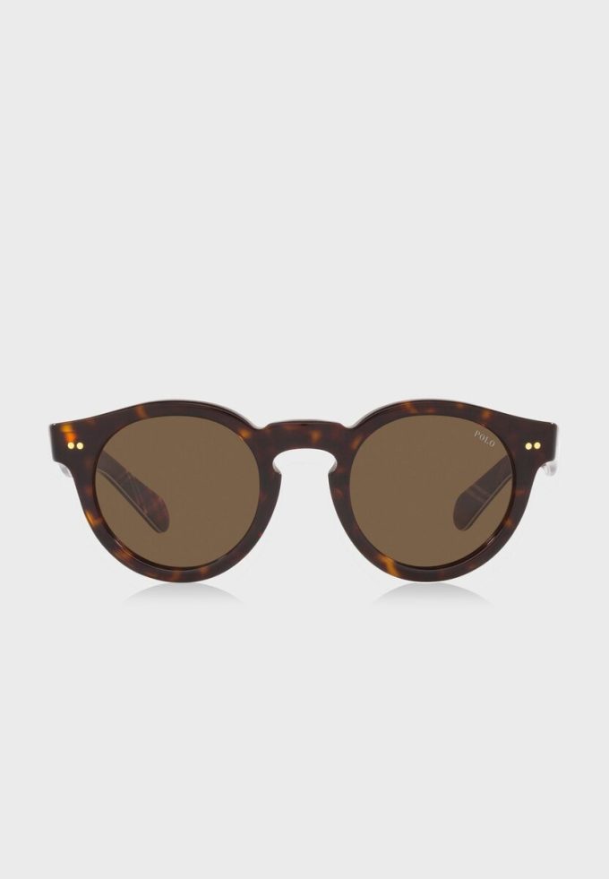 Brown Men’s Ralph Lauren 0Ph4165 Round Sunglasses