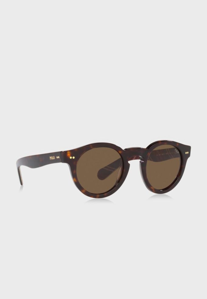 Brown Men’s Ralph Lauren 0Ph4165 Round Sunglasses