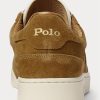 Brown Men’s Ralph Lauren Court Suede Low-Top Sneakers