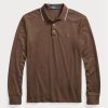 Brown Men’s Ralph Lauren Custom Slim Fit Birdseye Polo Shirts