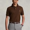Brown Men’s Ralph Lauren Custom Slim Fit Mesh Polo Shirts Brown Men’s Ralph Lauren Custom Slim Fit Mesh Polo Shirts