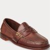 Brown Men’s Ralph Lauren Edric Leather Penny Loafers