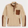 Brown Men’s Ralph Lauren Hybrid Quarter-zip Pullover  Sweatshirt