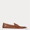 Brown Men’s Ralph Lauren Keaton Leather Penny Loafers