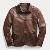 Brown Men’s Ralph Lauren Leather Car Coats Brown Men’s Ralph Lauren Leather Car Coats