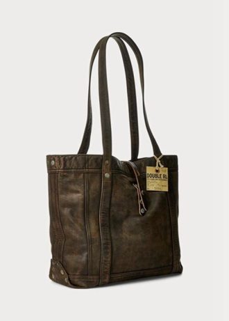 Brown Men’s Ralph Lauren Leather Tote Bags