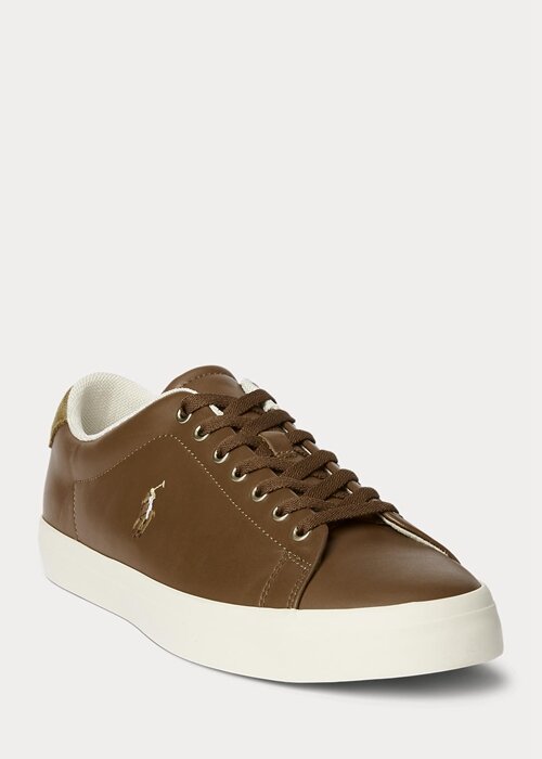 Brown Men’s Ralph Lauren Longwood Leather Sneakers Brown Men’s Ralph Lauren Longwood Leather Sneakers