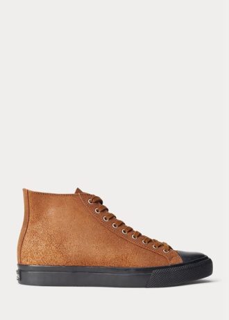Brown Men’s Ralph Lauren Mayport Suede Sneakers