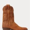 Brown Men’s Ralph Lauren Plainview Suede Cowboy Boots