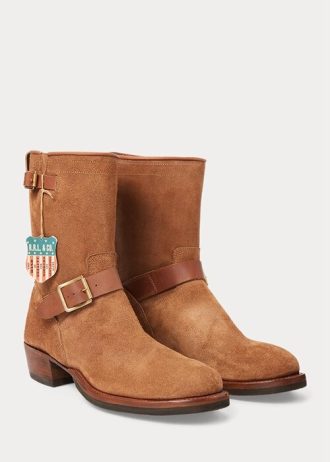 Brown Men’s Ralph Lauren Roughout Suede Boots