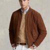 Brown Men’s Ralph Lauren Suede Bomber Jackets Brown Men’s Ralph Lauren Suede Bomber Jackets
