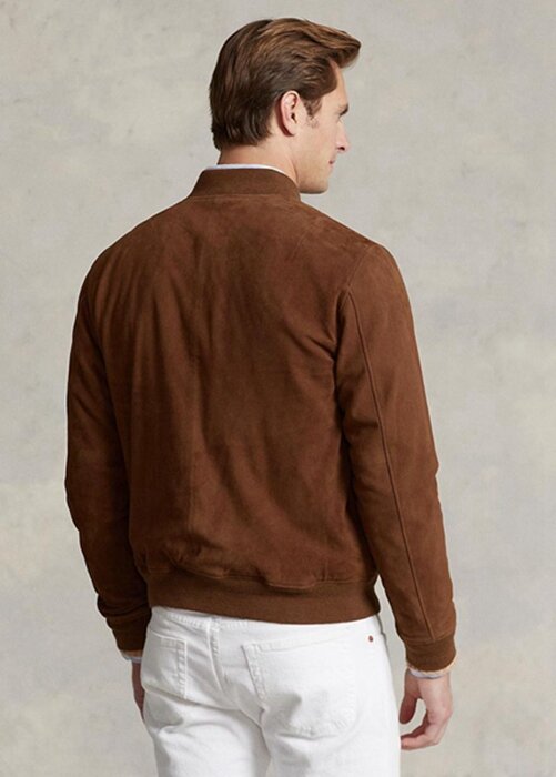 Brown Men’s Ralph Lauren Suede Bomber Jackets Brown Men’s Ralph Lauren Suede Bomber Jackets
