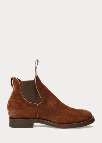 Brown Men’s Ralph Lauren Suede Chelsea Boots