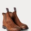 Brown Men’s Ralph Lauren Suede Chelsea Boots