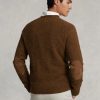 Brown Men’s Ralph Lauren Suede-patch Wool Crewneck Jumper  Sweaters