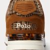 Brown Men’s Ralph Lauren Trackster 200 Harris Tweed® Sneakers