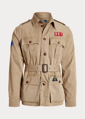 Brown Men’s Ralph Lauren Twill Belted Jackets