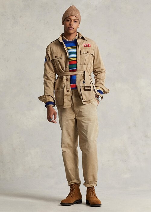 Brown Men’s Ralph Lauren Twill Belted Jackets Brown Men’s Ralph Lauren Twill Belted Jackets