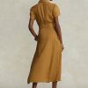 Brown Women’s Ralph Lauren Belted Linen Short- Dress