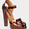 Brown Women’s Ralph Lauren Callahan Patent Calfskin Sandals Brown Women’s Ralph Lauren Callahan Patent Calfskin Sandals