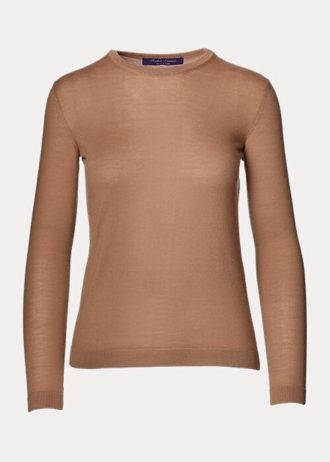 Brown Women’s Ralph Lauren Cashmere Crewneck Sweaters