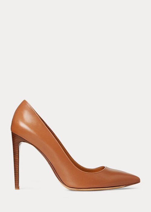 Brown Women’s Ralph Lauren Celia Calfskin Heels Brown Women’s Ralph Lauren Celia Calfskin Heels