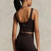 Brown Women’s Ralph Lauren Cropped Sueded Jersey  Tanks