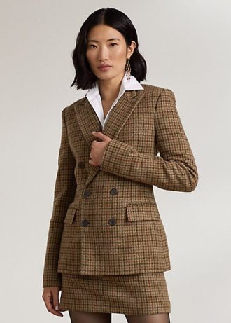 Brown Women’s Ralph Lauren Donaldson Checked Tweed Jackets