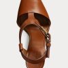 Brown Women’s Ralph Lauren Emilie Welington Calfskin Sandals